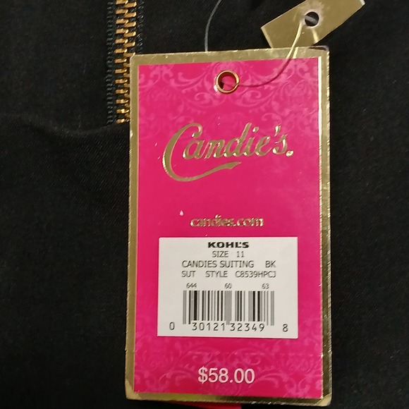 Women's Candie's Black Dress Sleeveless Slimming Suiting Minidress Size‎ 11 - Picture 7 of 8